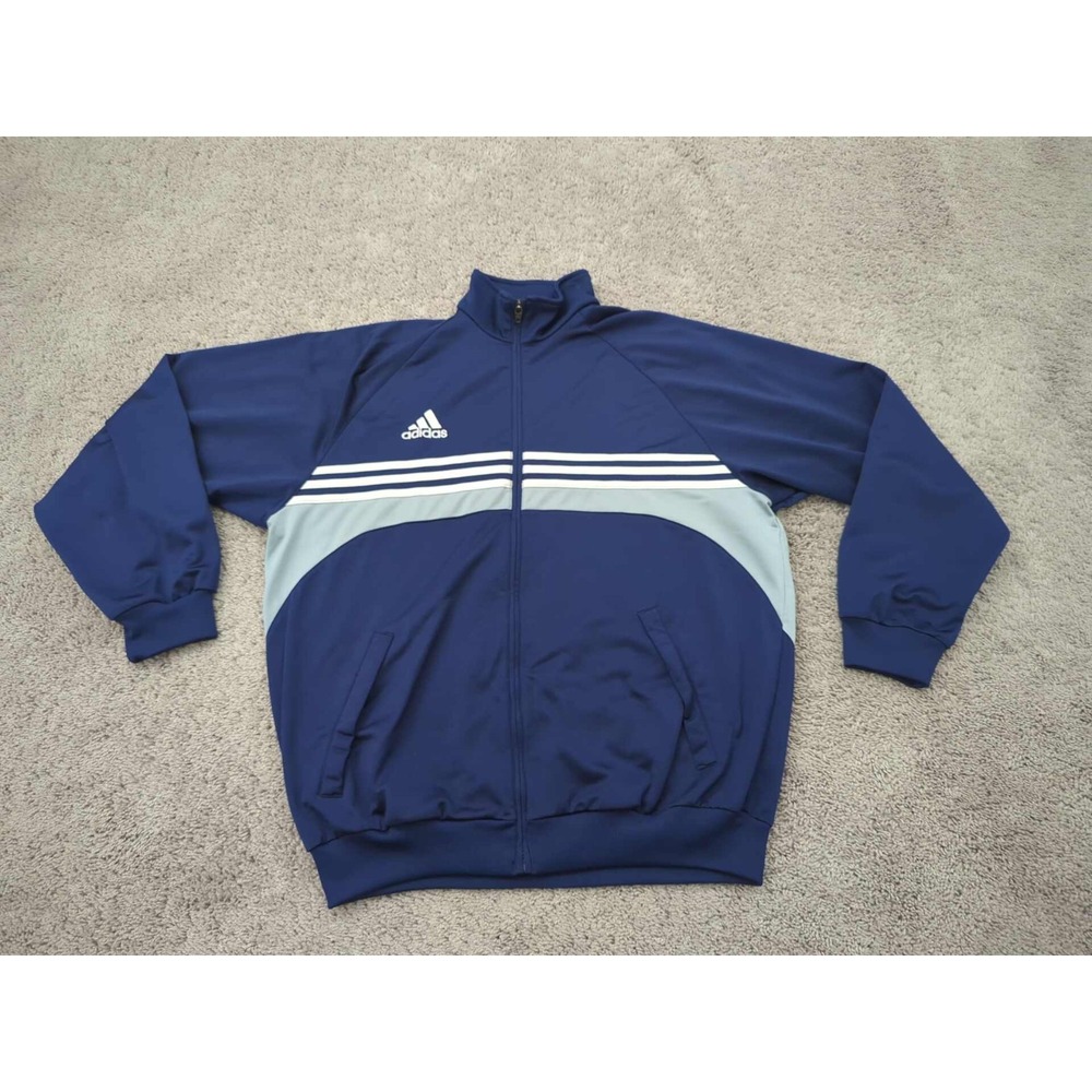 Alliance Fencing Academy ALL Full Zip Jacket Mens Large‎ Logo Adidas Blue